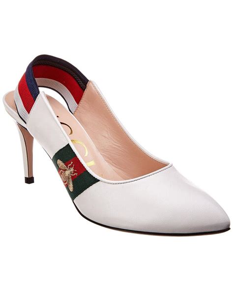 gucci sylvie leather pump|Gucci slingbacks heels.